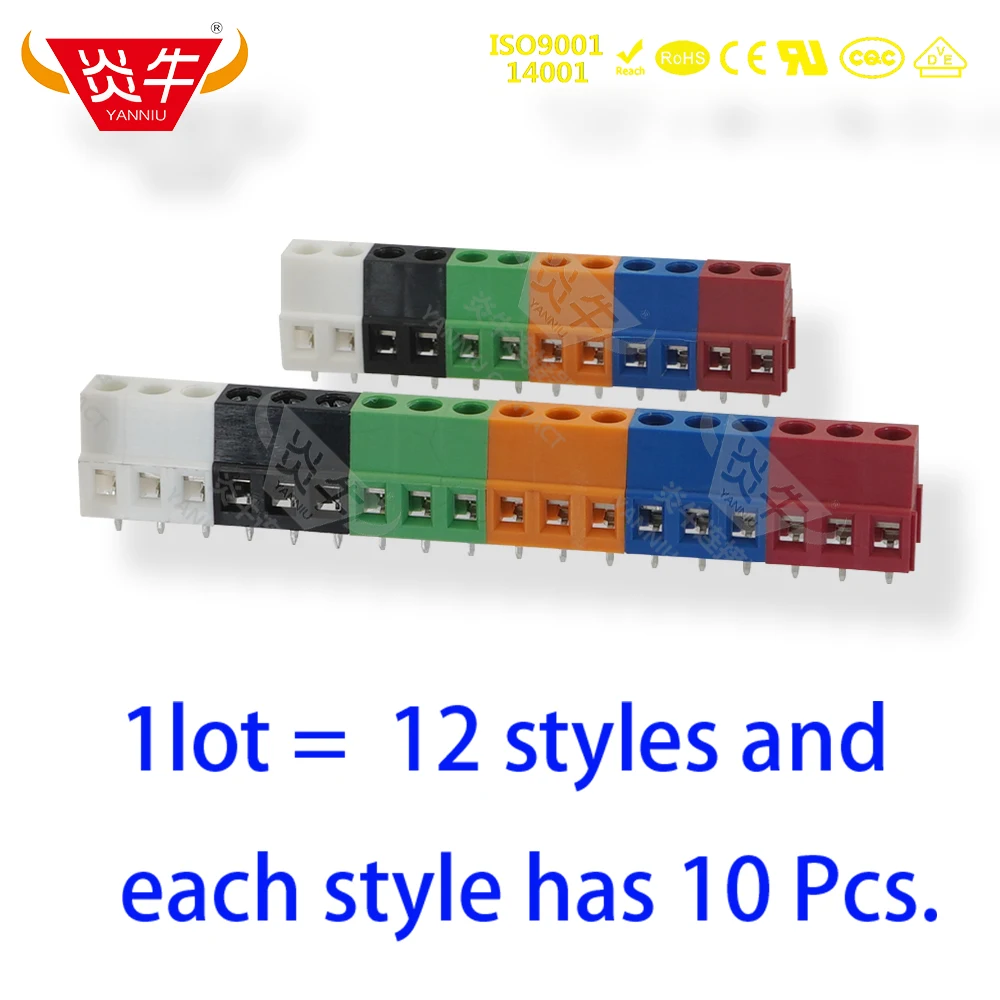 

KF128 5.08 2P 3P PCB CONNECTOR UNIVERSAL SCREW TERMINAL BLOCK DG500 5.08mm MKDS 1,5 1715721 PHOENIX CONTACT 12 Styles 6 Color