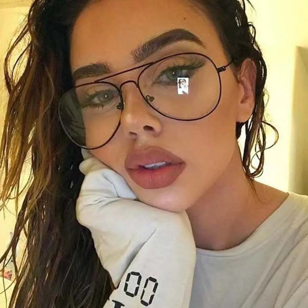 

3 Color Transparent Anti Blu-ray Glasses Alloy PC Metal Frame Glasses Lightweight Waterproof Business Reading Eyewear Boss