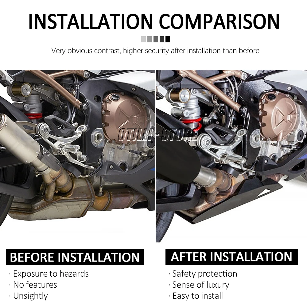S1000RR мотоциклетный поддон нижнего спойлера двигателя, обтекатель панели, защитная крышка рамы, обтекатель для BMW S1000RR M1000RR 2019-2022
