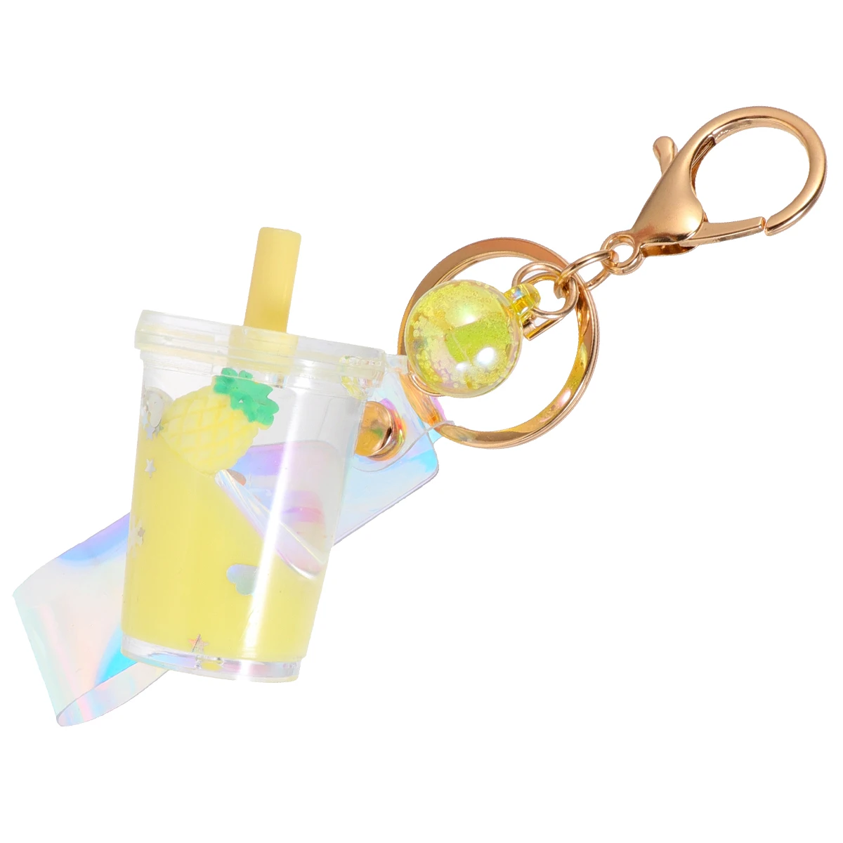 

Quicksand Strap Bag Pendant Pendant Decorative Ring Fruit Key Ring Fruit Key Decoration Shaped Liquid Sand Charm