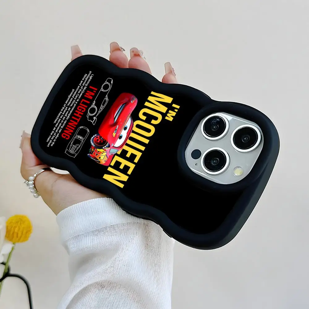 

Lightning McQueens Sally Wavy Edge TPU Mobile Phone Case for iPhone 17 16 15 14 13 12 11 Air Pro Max Plus Colorful Cover
