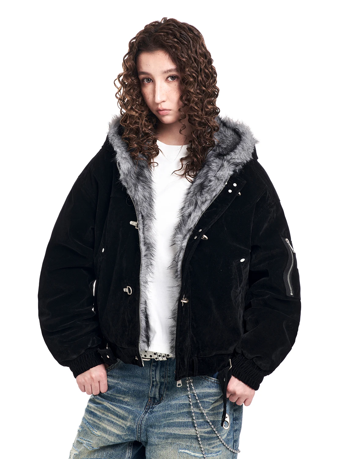 

Утепленная зимняя куртка MT99 в американском ретро-стиле, плюшевое хлопковое пальто с капюшоном для мужчин и женщин, теплое пальто на молнии, повседневная верхняя одежда