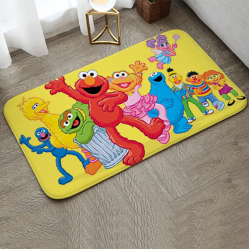 Hallwy Cartpet SESAME STREET Living Room Rugs Foot Carpets Entrance Doormat Kawaii Rug Floor Mat Non-slip Home Kitchen Decor