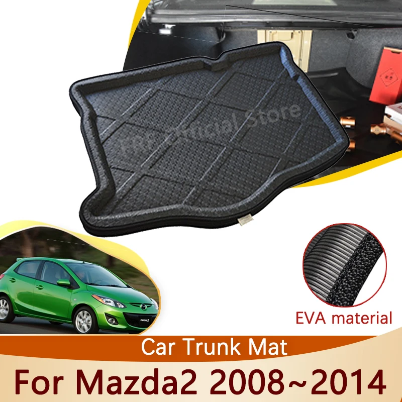 

EVA Rear Trunk Mat For Mazda2 Mazda 2 Demio 2008~2014 Hatch Car Accessories Waterproof Floor Tray Liner Waterproof Carpet Parts