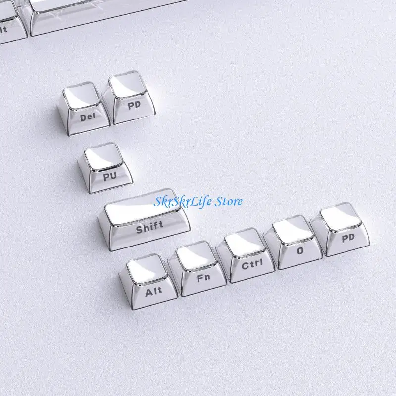 

E65E Universal 114Key Translucents White Keycaps With Side Printed Legends For Mechanical Keyboard Enthusiasts And Gamers