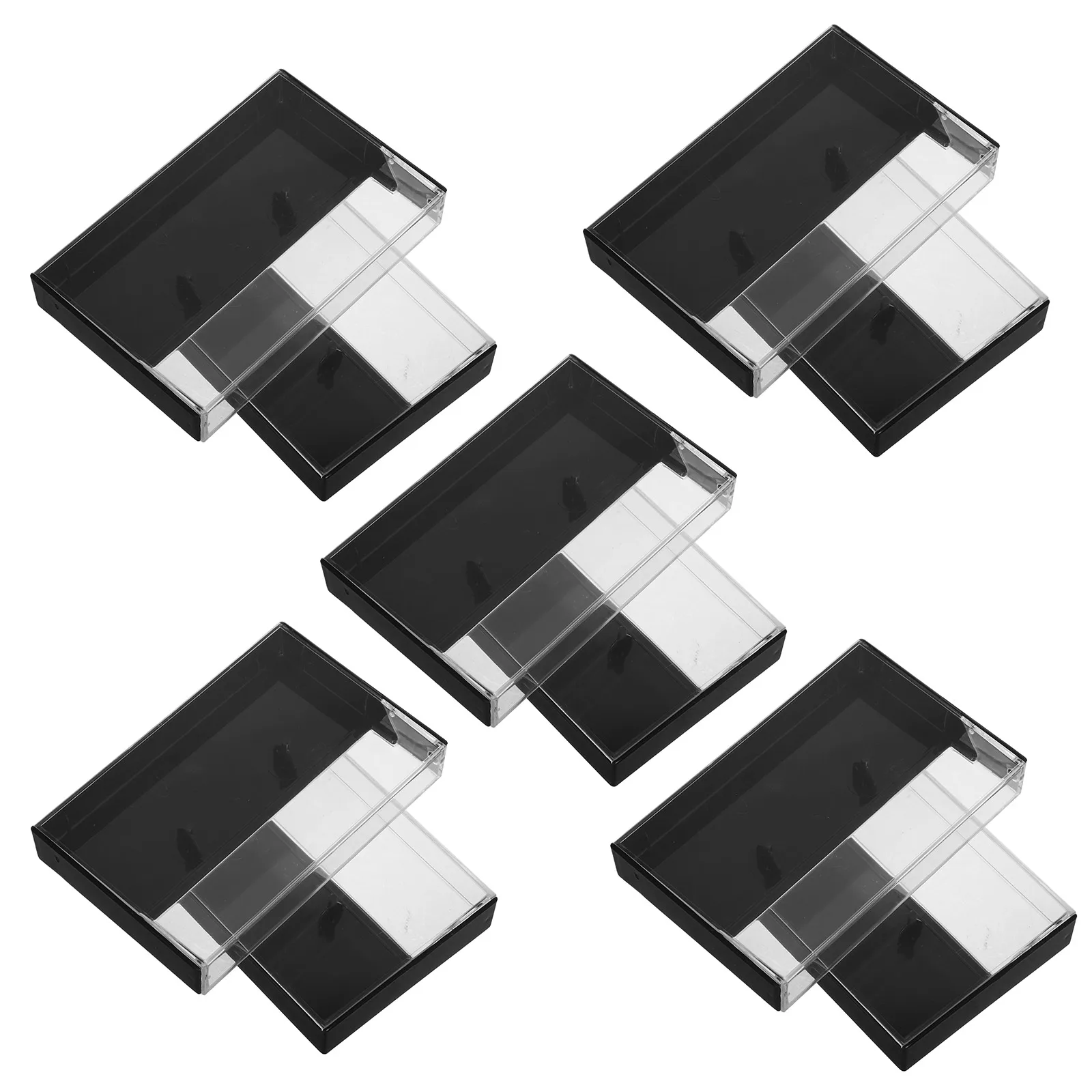 10 Pcs Cassette Tape Storage Box Plastic Case Blank Tapes Holder Crystal Container Mini Voice Recording Bag Accessories Parts