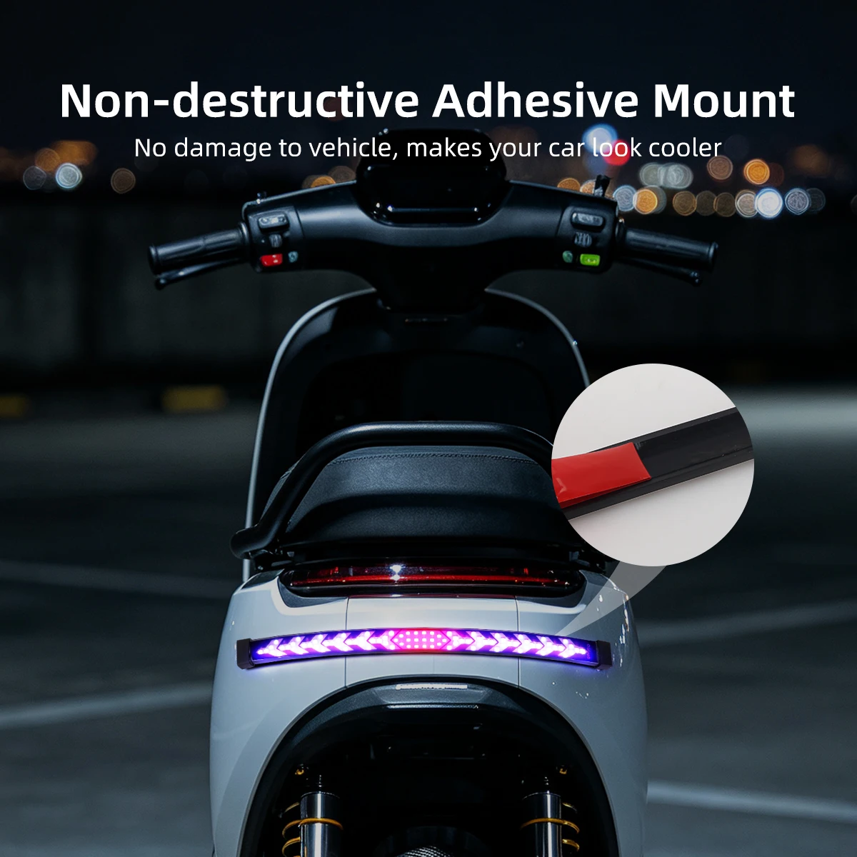 27CM Motorcycle Strip Turn Signal Lamp Flowing Dynamic Warning Brake Reverse Tail Light Truck LED Tailgate Light Arrow LED Strip