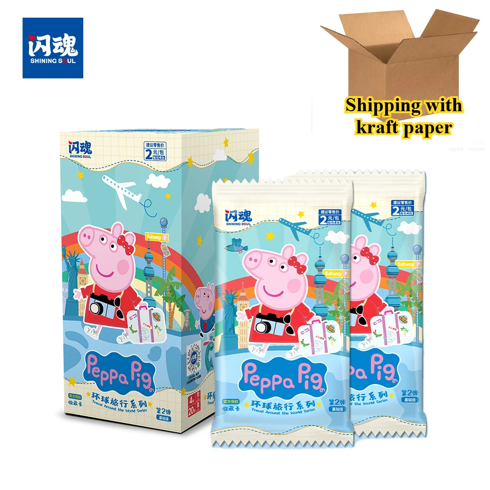ساطع الروح بيبا خنزير المجلد 2 السفر حول العالم سلسلة لعبة جمع بطاقة جمع بطاقة صندوق أعمى حقيبة غامضة لعبة أنيمي #1
