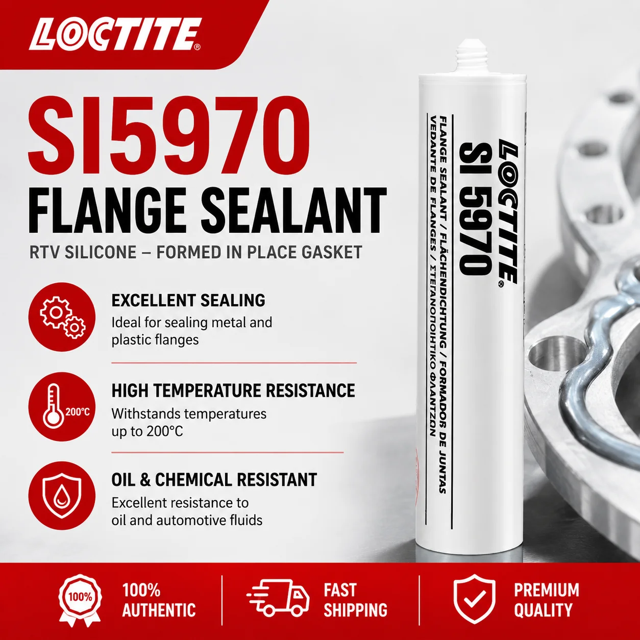 Loctite SI 5970 RTV Sealant Flange Adhesive Automotive Sealant Silicone Sealant Original Product