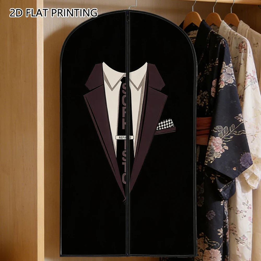 1pc gentleman suit Compressed Dust Cover Clothes Compression Hanging Storage Bag Household Wardrobe Organizer