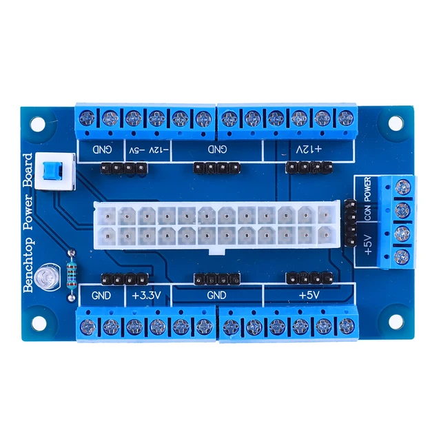 Adapter 24/20Pin moduł tabliczki zaciskowej zasilania dla ATX elektroniczny moduł zasilania prądem stałym moduł zaciskowy standardowe złącze moduł PC