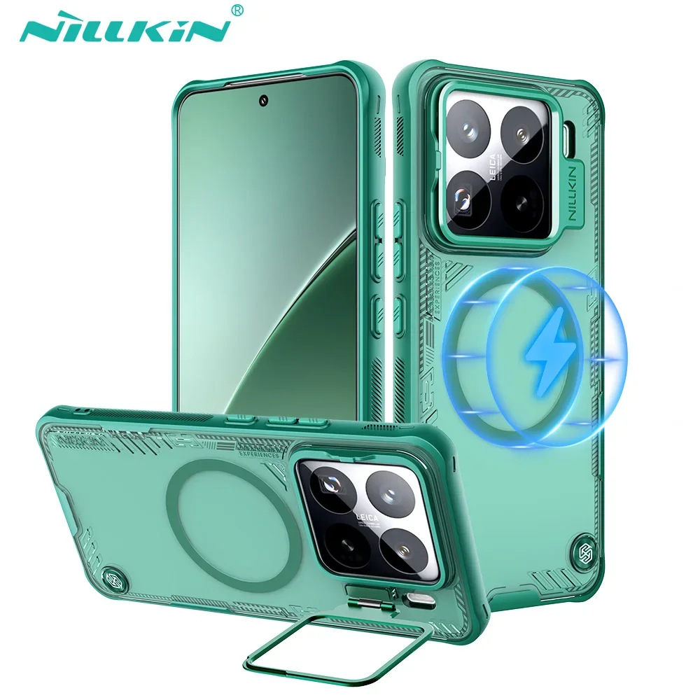 

NILLKIN For Xiaomi 15 Pro Magnetic Case Iceblade Prop Eco-friendly With Camera Stand Shockproof Back Cover for Xiaomi Mi 15 Case