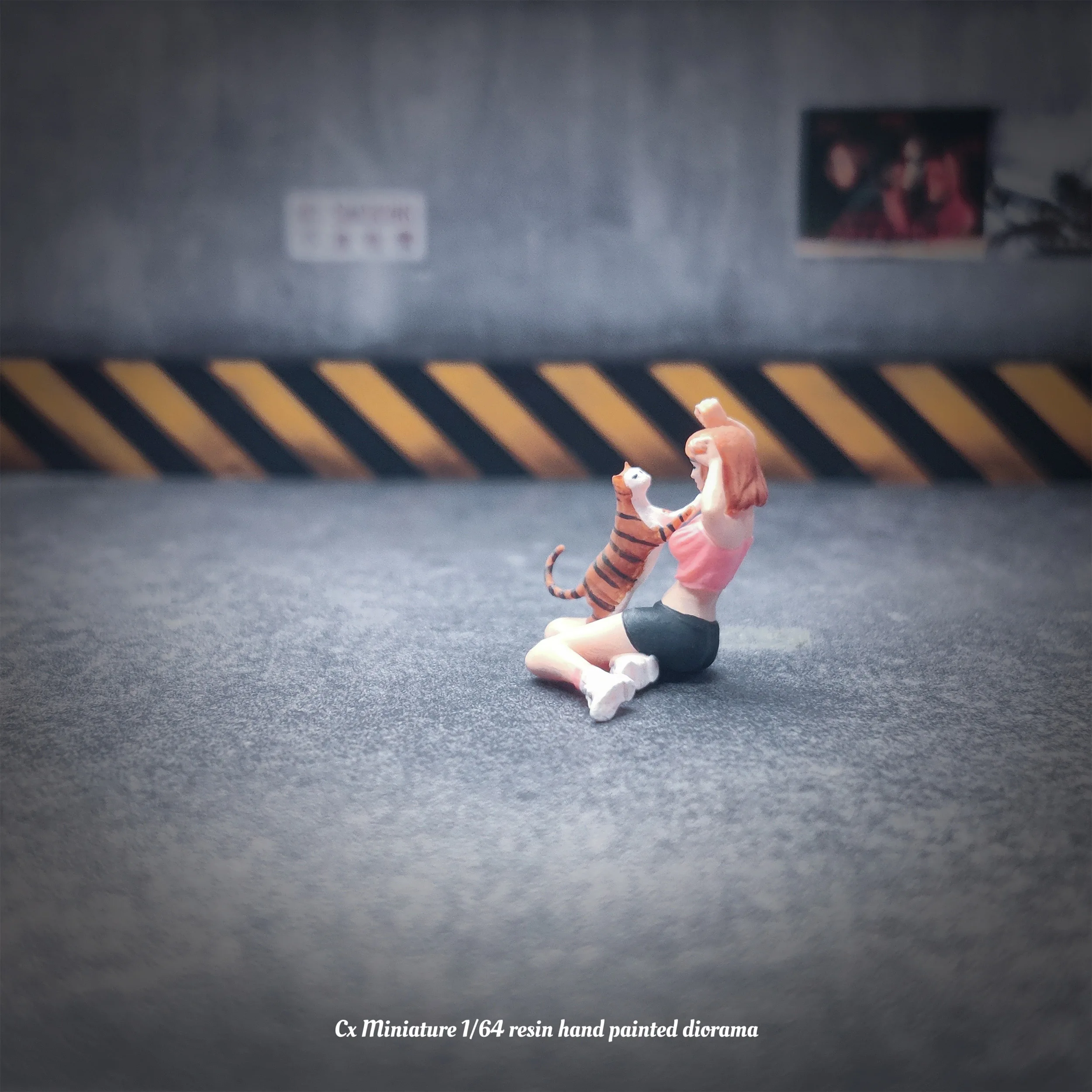 Cx Miniature Diorama 1/64 Scale Figurines Model Doumao Girl 02 Realistic Characters Collection Miniature Hand-painted