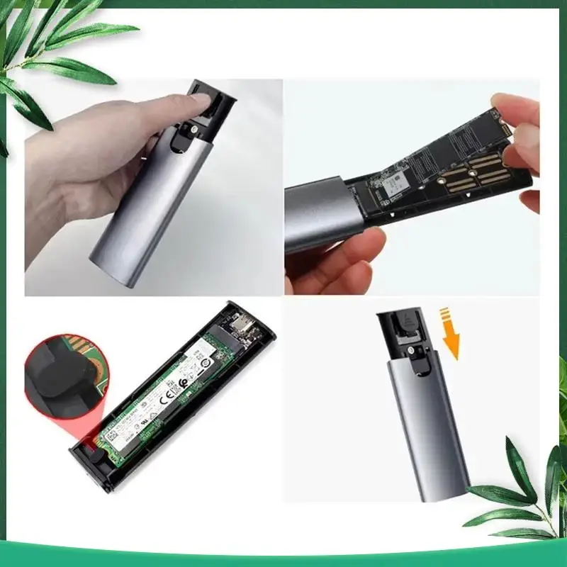 (NEW) M2 SSD Case Nvme Protocol 10Gbps M.2 To USB Type C 3.2 Gen 2 Portable Nvme External Enclosure SSD Box