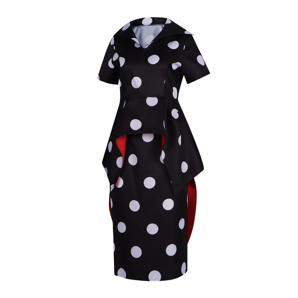 Coraline Cosplay Dress  Cosplay Costume Polka Dot Dress The Other Mother Cosplay Halloween Scary Mother Cosplay