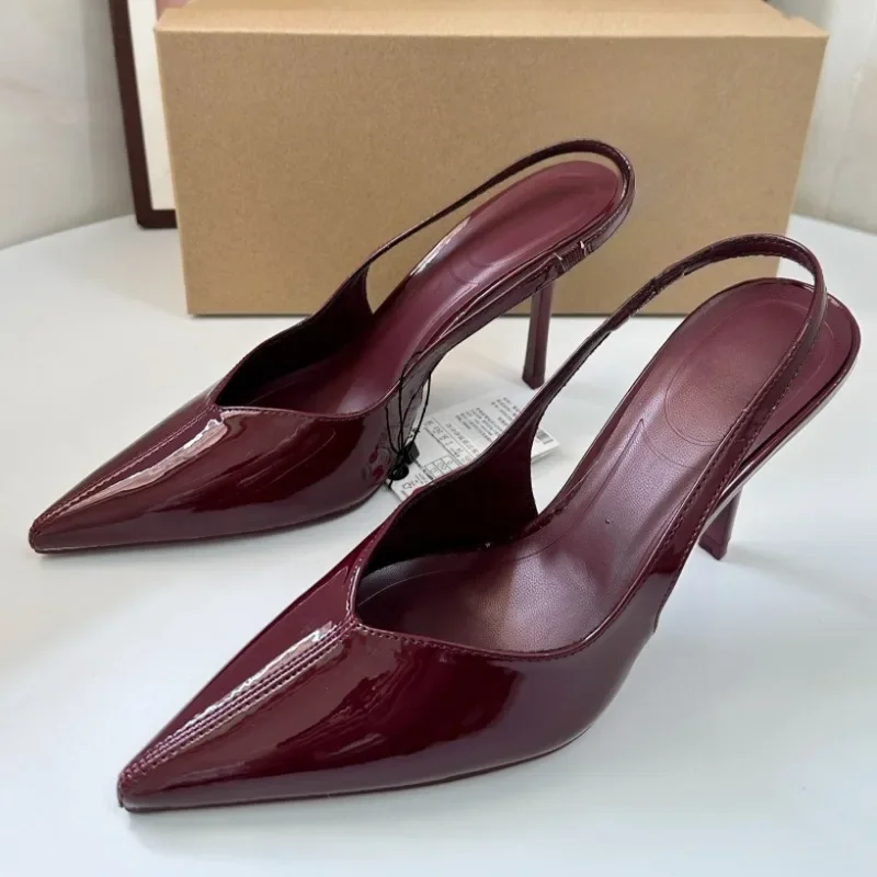 

Элегантные женские модельные туфли с острым носком, вечерние свадебные туфли на высоком каблуке с босоножками, брендовая летняя обувь, классические женские современные сандалии