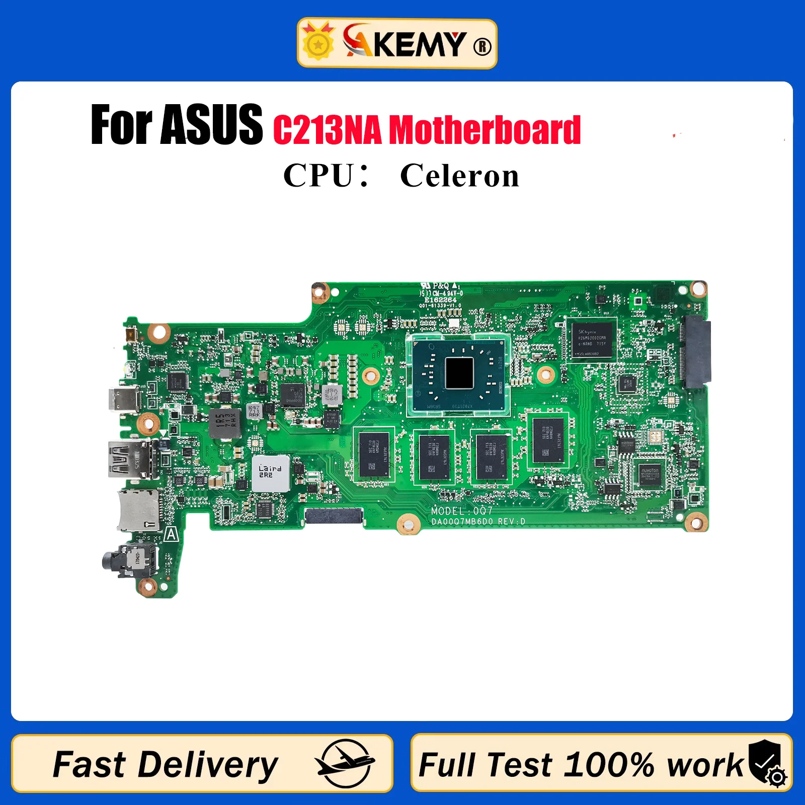

C213NA Материнская плата для ноутбука ASUS Chromebook C213N C213NA Материнская плата для ноутбука с процессором Celeron 100% тестирование ОК быстрая доставка stk