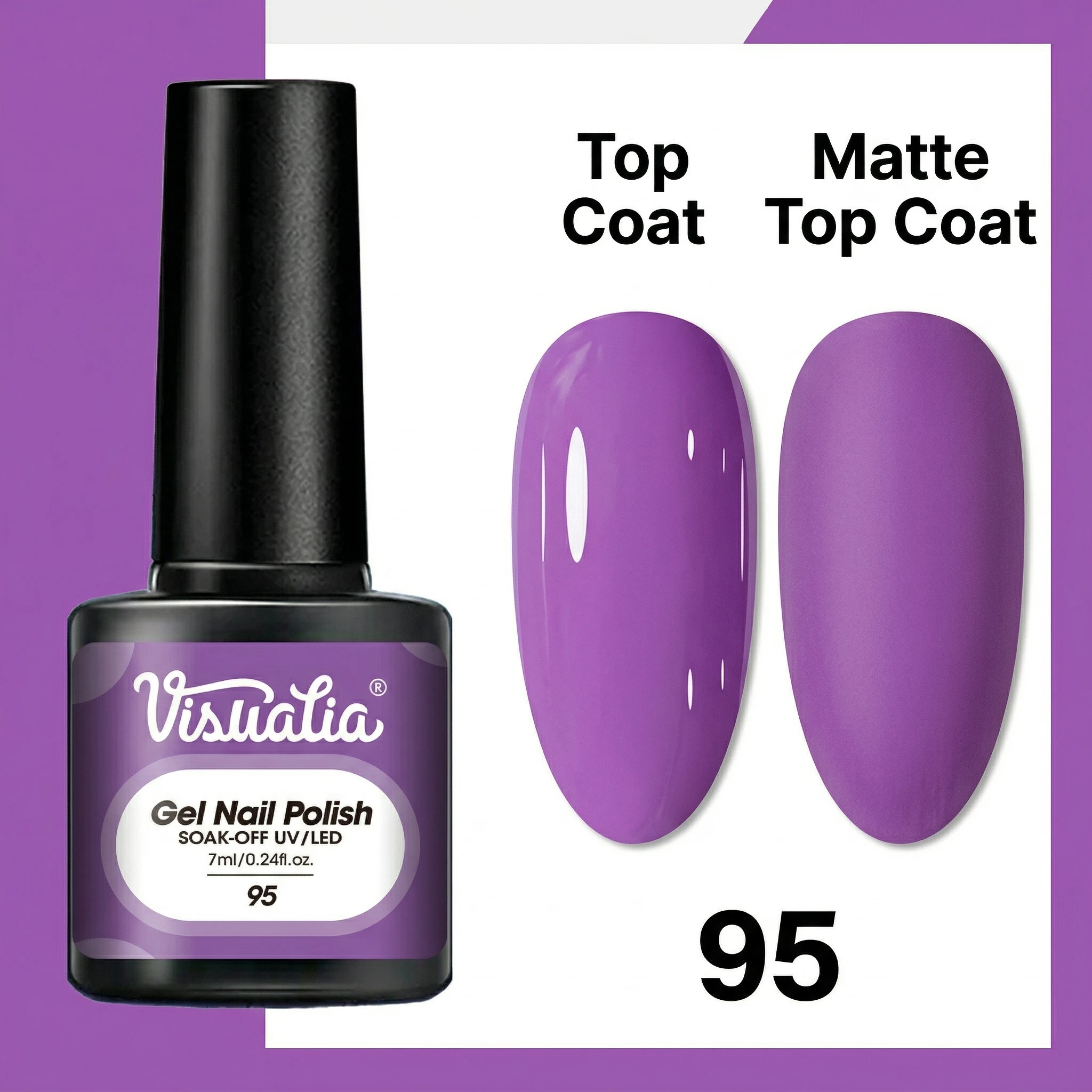 Paarse gel nagellak in effen k - Nail Art Violet recensie en prijs