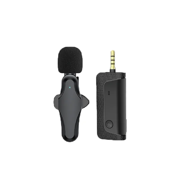 K35 Pro Microfone Lavalier Sem Fio Mini Microfone Lapela para iPhone, Telefone Android, Laptop Clip-on Microfones para Gravação de Vídeo