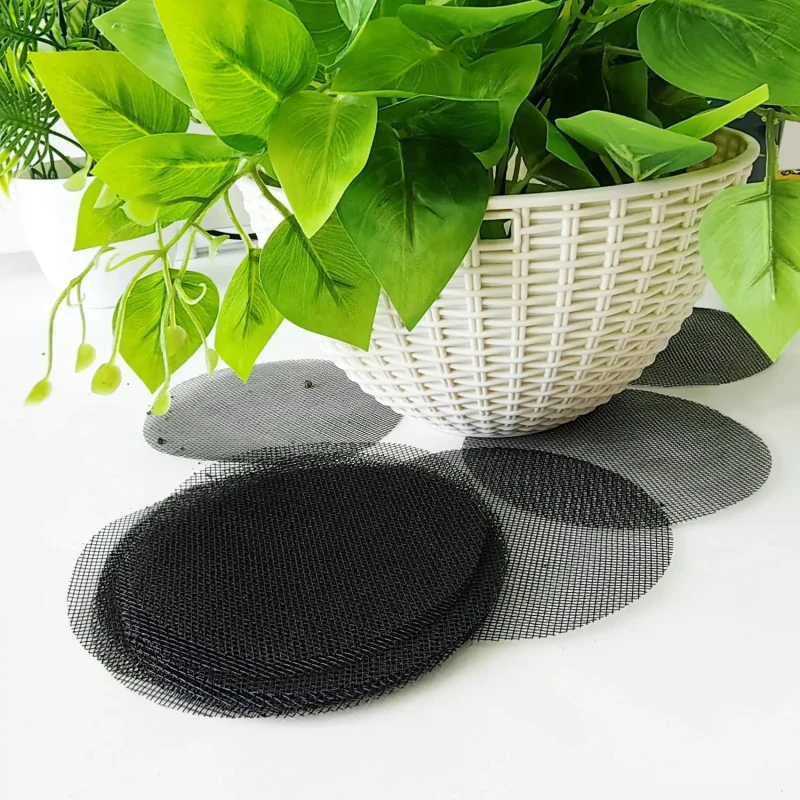 50 Piece Pot Hole Screen Mat Round Drainage Hole Screen To Prevent Soil Loss Plant Drainage Screen Gasket Gardening Supplies