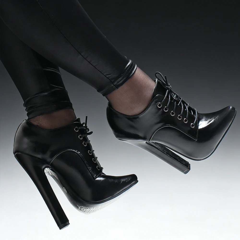 

6 inch Black Patent Fetish Vintage High Heels Pumps Shoes