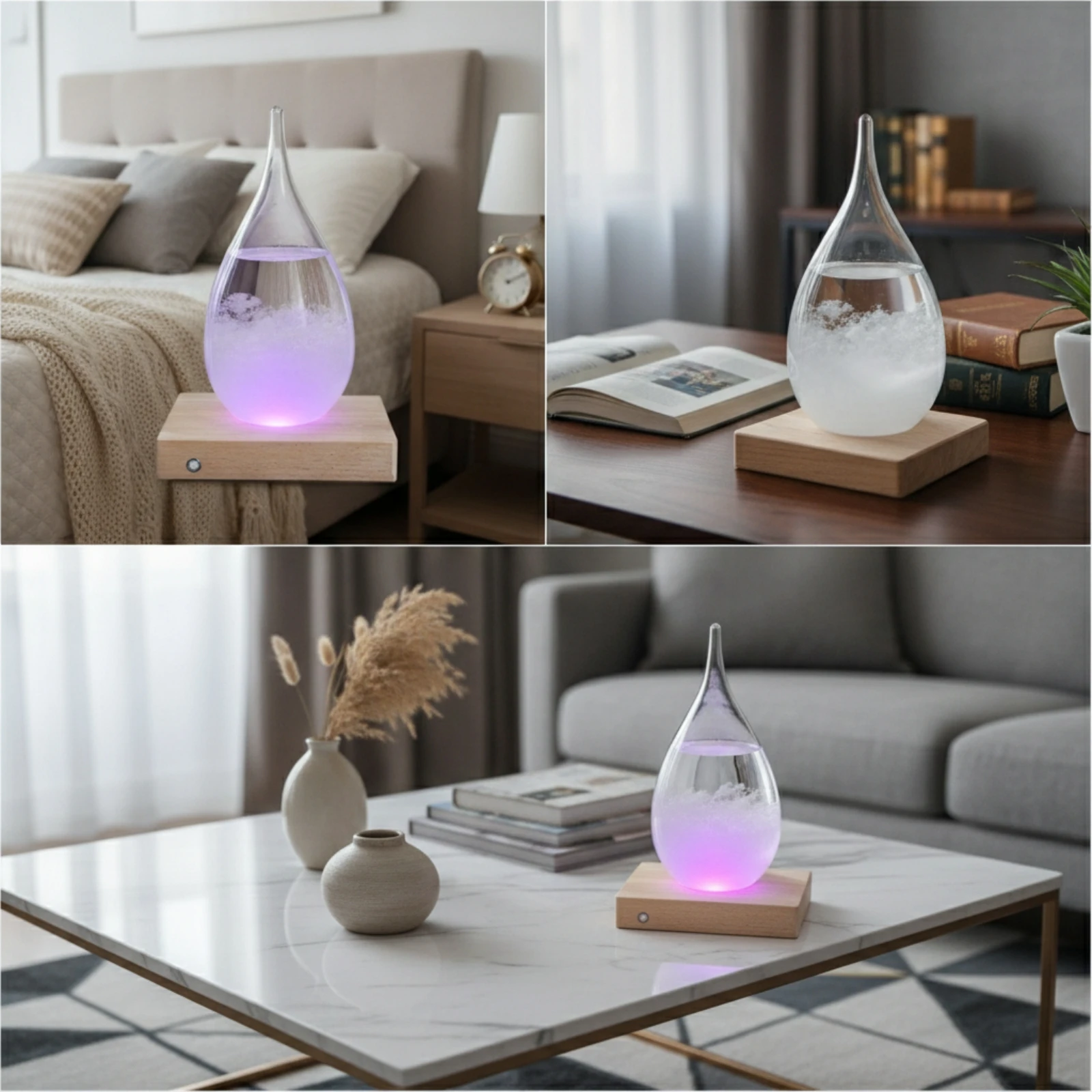 Glass Weather Forecast Bottle Transparent Teardrop Storm Glass Weather Forecast Bottle Unique Glassware Beautiful for Teachers