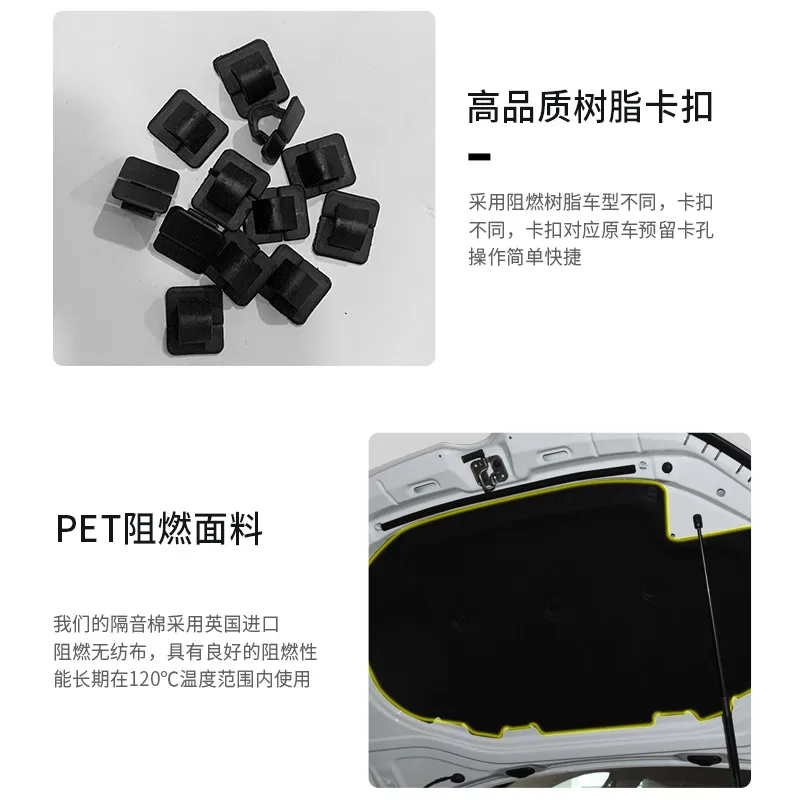 for Volkswagen Golf 4/6/7/7.5/8 Heat Sound Insulation Cotton Front Hood Engine Firewall Mat Pad Cover Noise Deadener