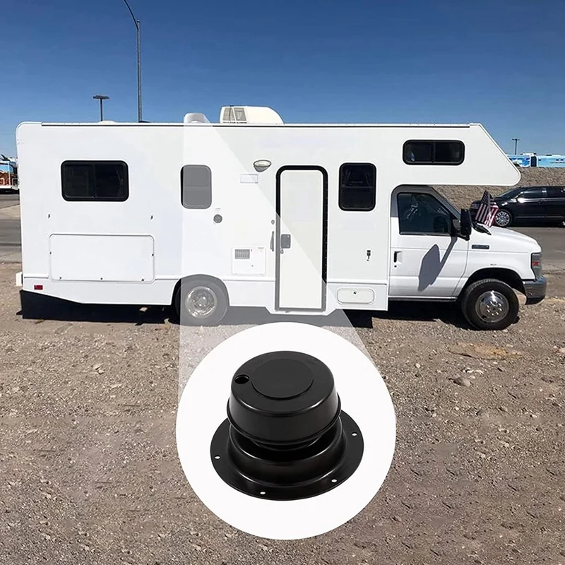 Tappo di sfiato per impianti idraulici per camper Tappo di sfiato per tetto per camper Copertura per sfiato per fognature per tetto per camper per tubo da 1 a 2 3/8 pollici HJ403 Accessori Nero