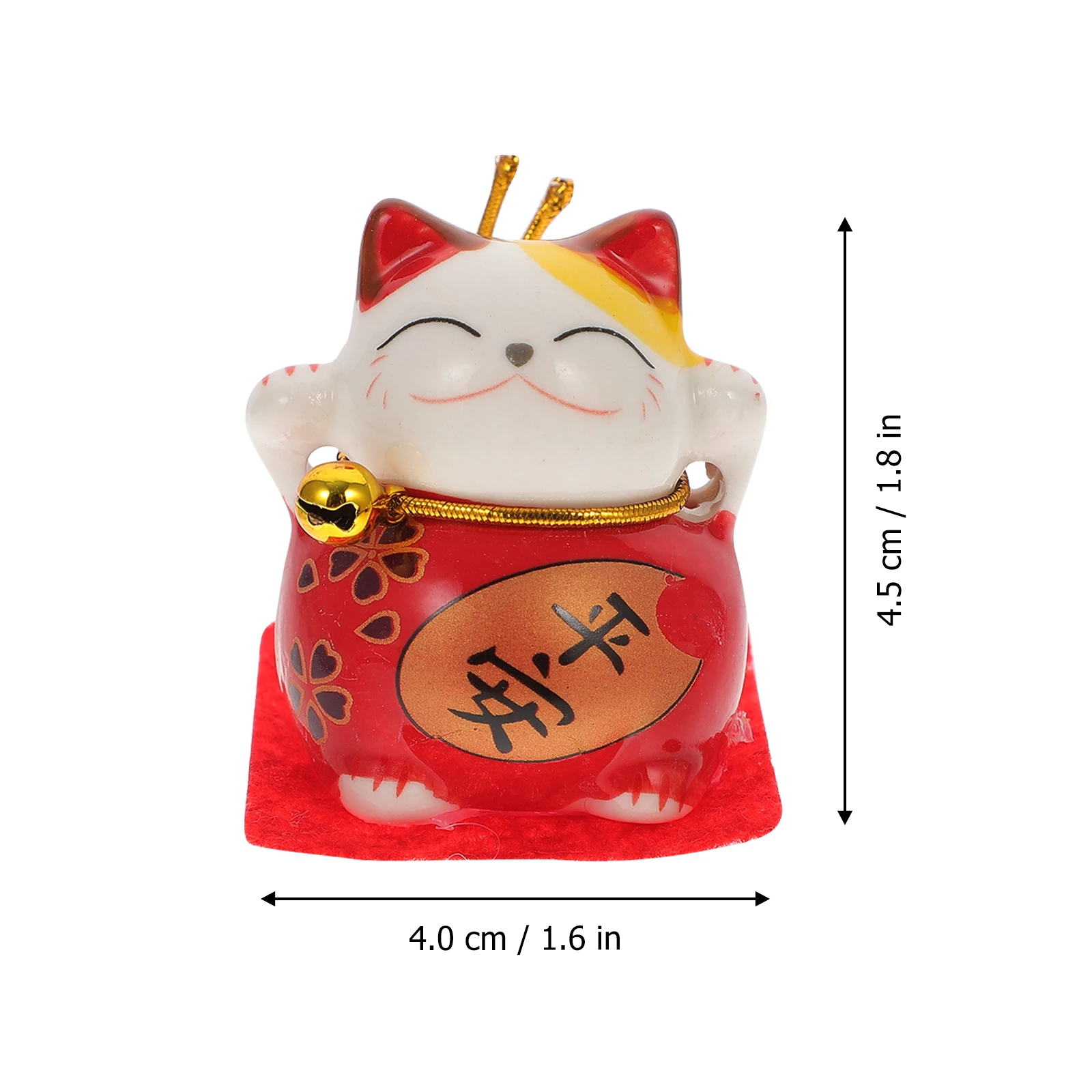 

5Pcs Porcelain Cat Statue Creative Design for Home Office Car Decor Mascot Cat Figurine Desktop Ornament