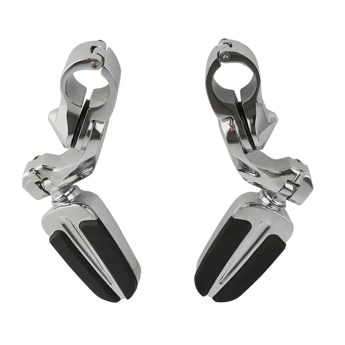 

Foot Pegs Rests & 1.25" Short Angled Adjustable Mount For Harley Road Street Electra Glide Motorcycle Parts