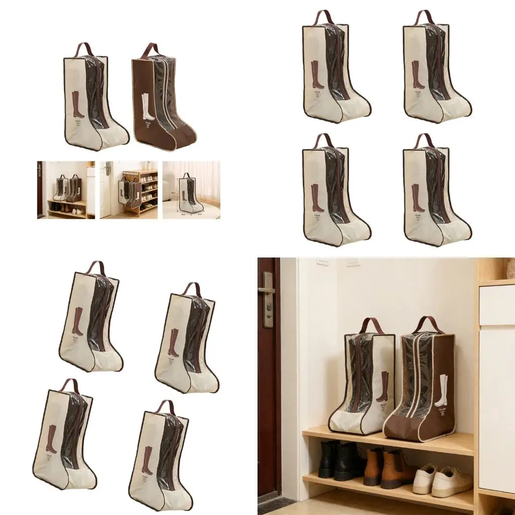 

4 шт., защитная сумка для обуви с прозрачным обзором, водонепроницаемые и пыленепроницаемые чехлы для обуви из ПВХ для и высокое