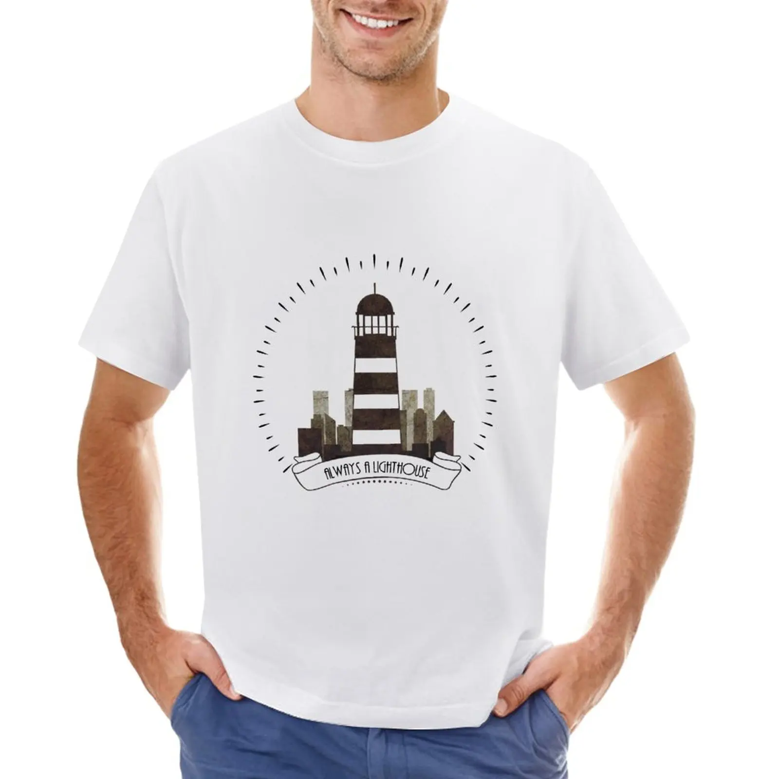 

Bioshock - Always a lighthouse. T-Shirt summer clothes Blouse plus size tops t shirts men