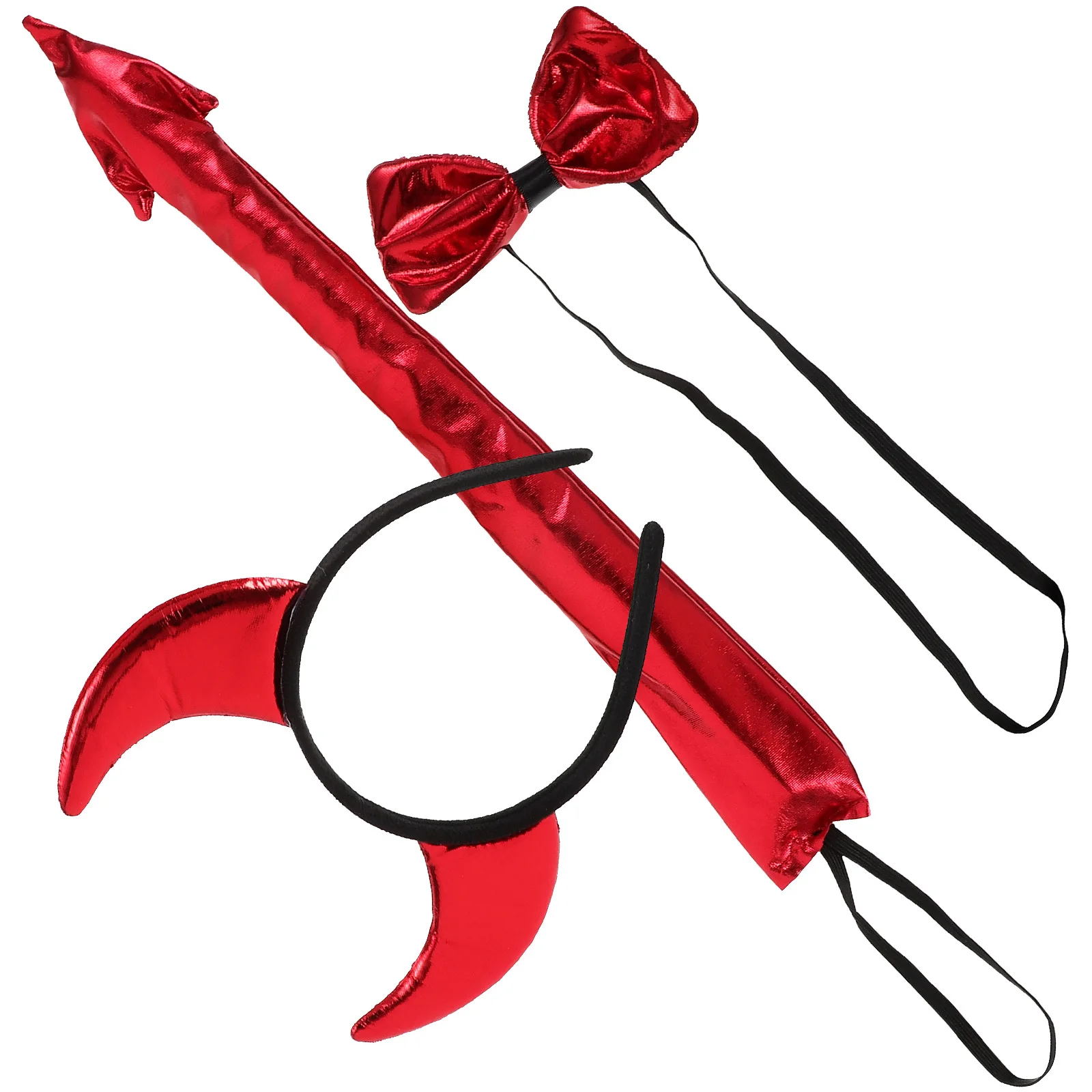 1 セット悪魔の角ヘッドバンドハロウィンコスプレアクセサリー軽量パーティードレスアップヘアフープ衣装小道具フェスティバルクリスマス