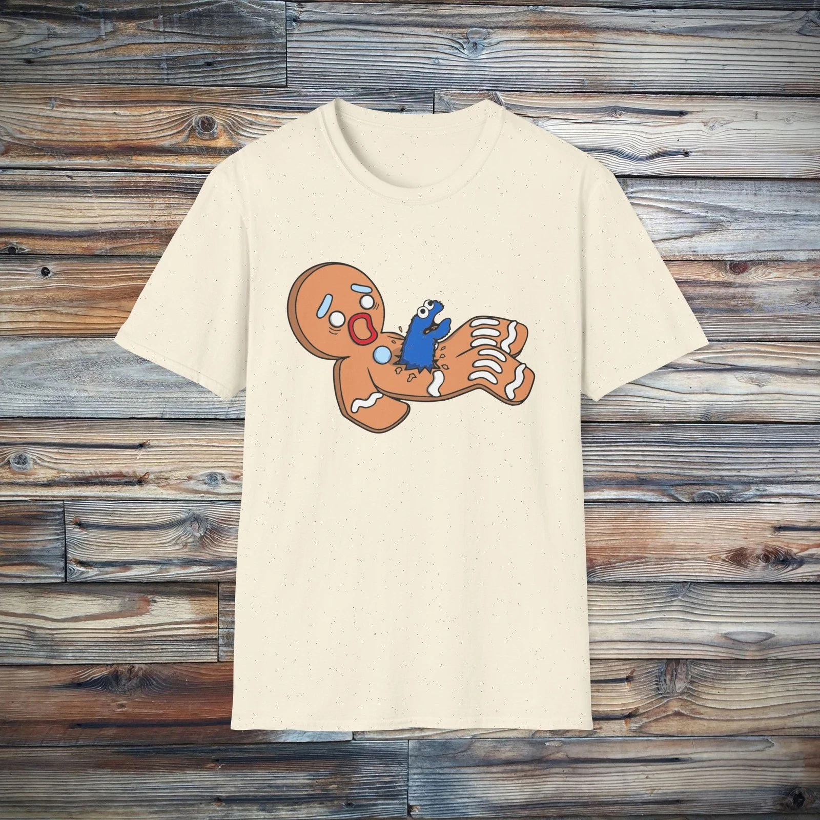 تي شيرت Monster Gingerbread Cookie لعام 2026، تي شيرت مضحك لعيد الميلاد الفاخر الراقية لكل من الرجال والنساء Y2k #3