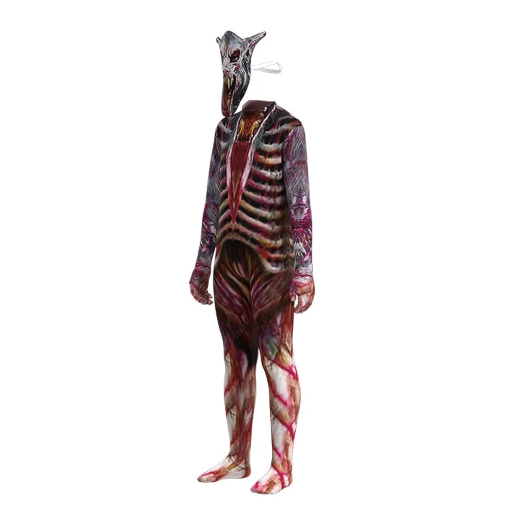 halloween horror ghost  skull Cosplay blood pig Ghost Costume Spandex Jumpsuit Halloween for Kid