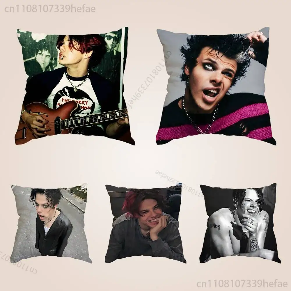 

Y-Yungblud Singer YB Print Polyester Pillow Case for Valentine gift Home Sofa Cushion Cover Decoration Custom
