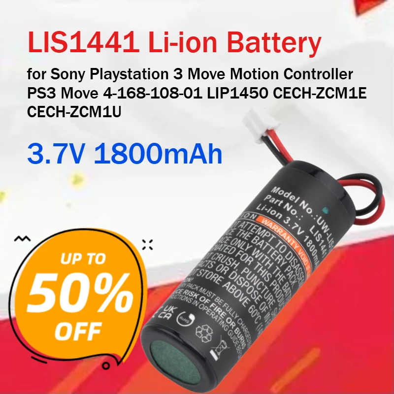3.7V LIS1441 Li-ion Battery for Sony Playstation 3 Move Motion Controller PS3 Move 4-168-108-01 LIP1450 CECH-ZCM1E CECH-ZCM1U