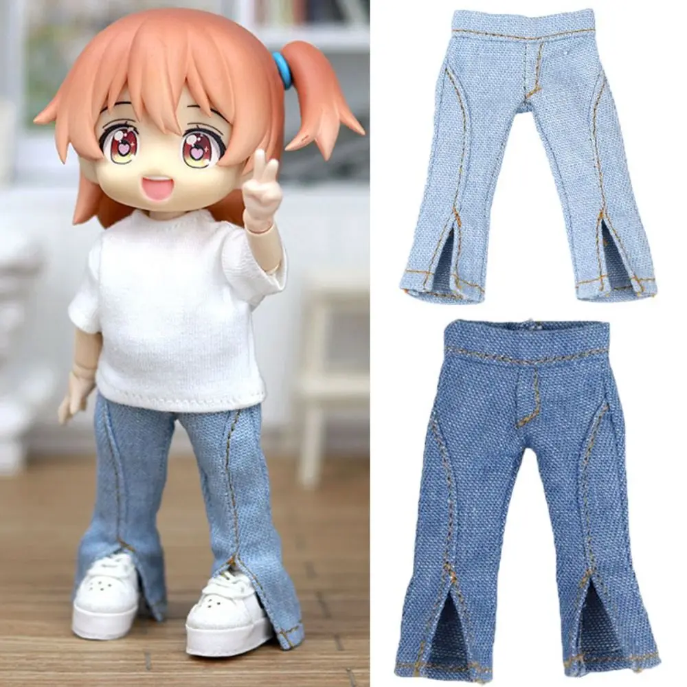 High Quality Fashion Doll Clothes Cute Mini Bell-bottoms 2 Colors Doll Accessories For 1/11 OB11 Dolls For 1/12 Bjd/GSC Dolls