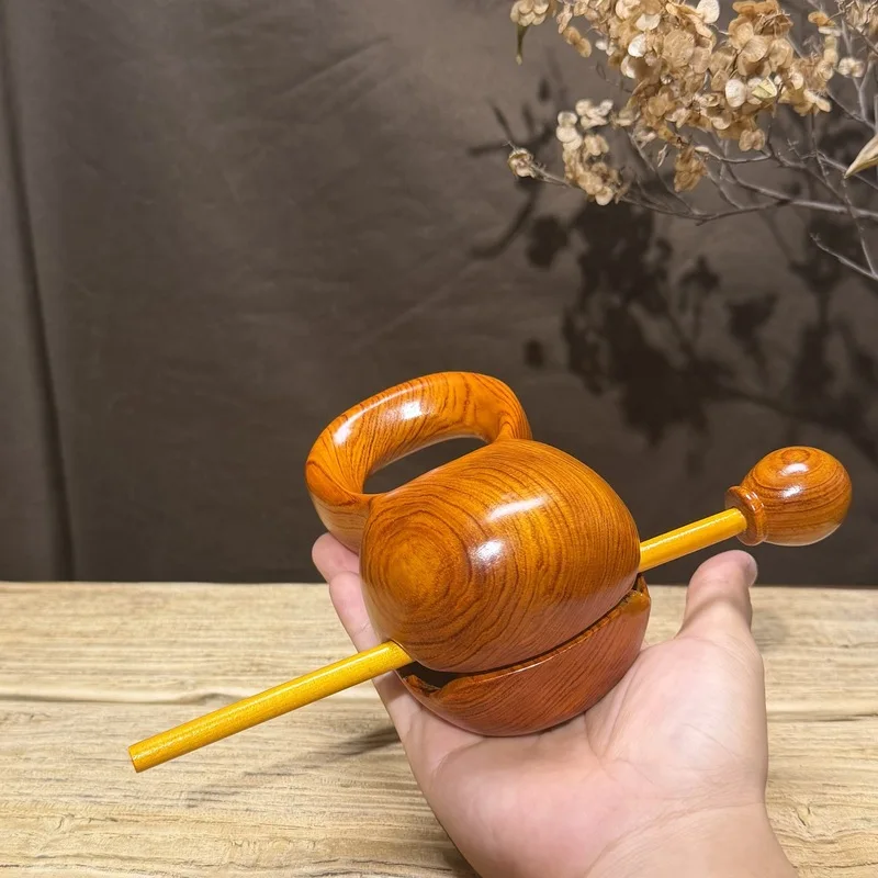 Rosewood carved solid wood wooden fish, portable personal percussion instrument for meditation and stress relief, used in Buddhi