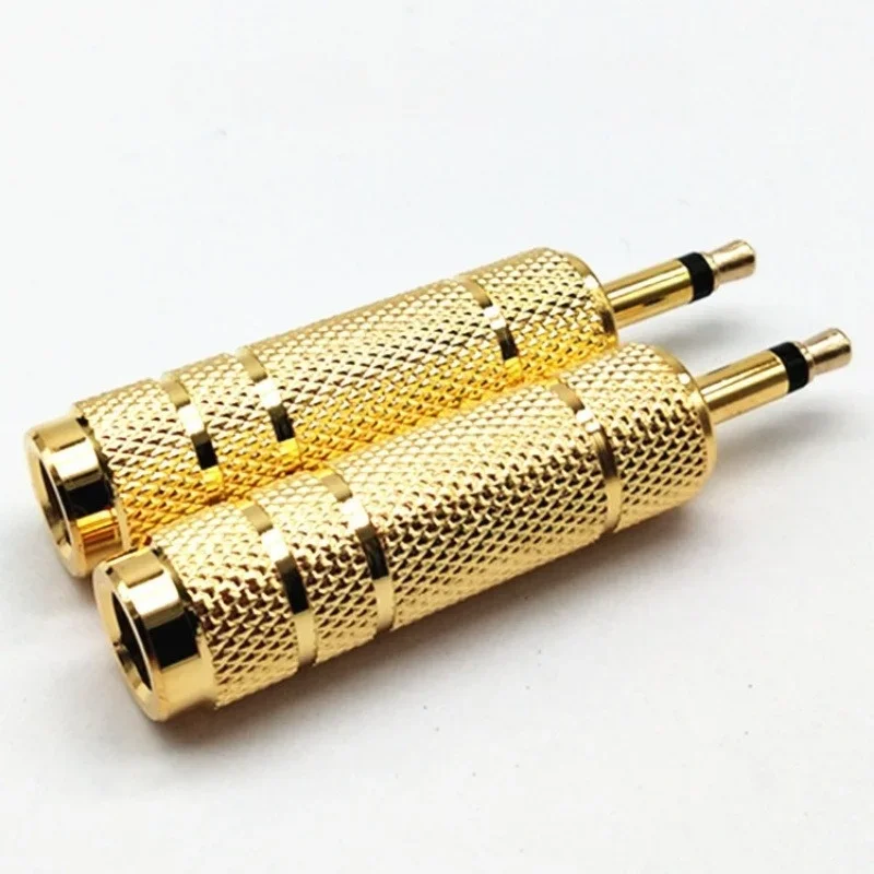 10/2PCS Gold Plated 3.5mm 1/8 Inch Male To 6.35mm 6.5mm 1/4 Inch Female Mono Audio Adapter Converter Jack Plug Connector
