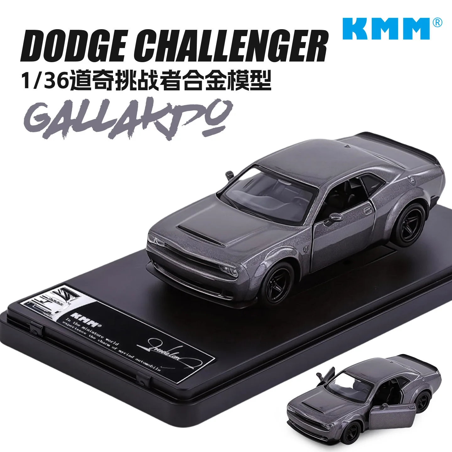 1:36 Dodge Challenger SRT Demon Sportwagen Legering Diecast Model Auto Speelgoed Met Pull Back Voor Kinderen Geschenken Speelgoed Collectie