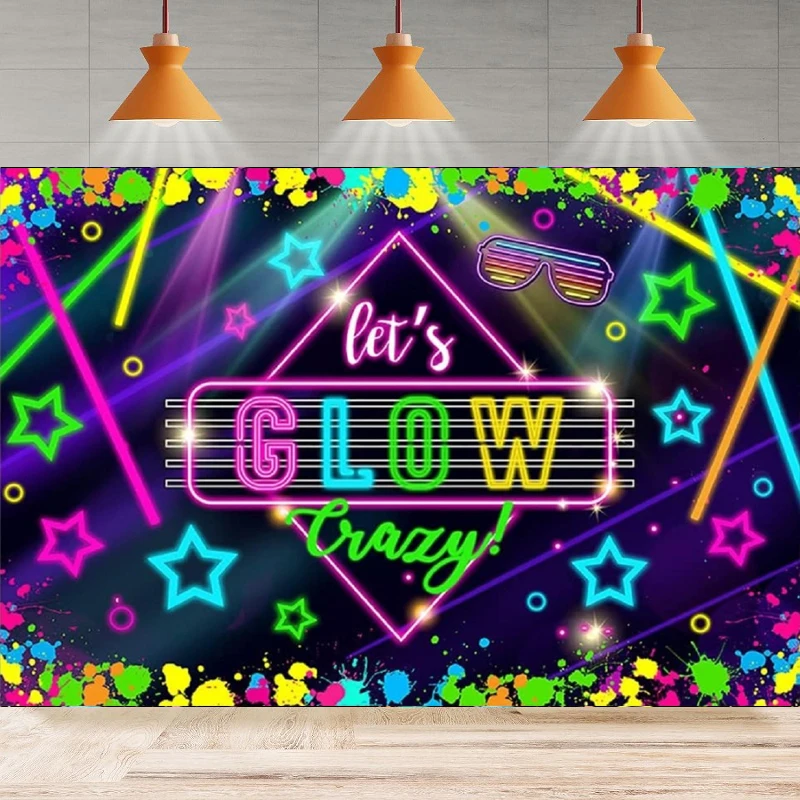 Photography Dark Cloth - Fundo Fotográfico Neon Glow para Festa