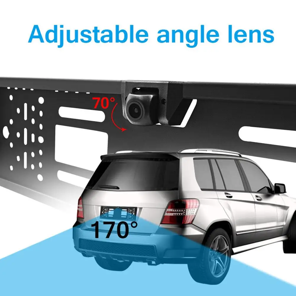 

European License Plate Package with 5G Wifi Rear View License Camera Angle Camera Frame Plate Backup System View Car 120° B7P5