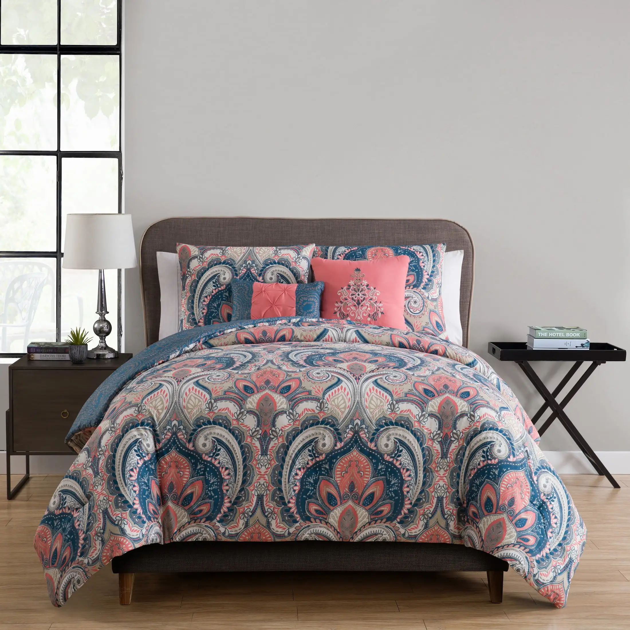 

Двусторонний комплект одеял Casa Real из 5 предметов Coral Damask, King, для взрослых, унисекс