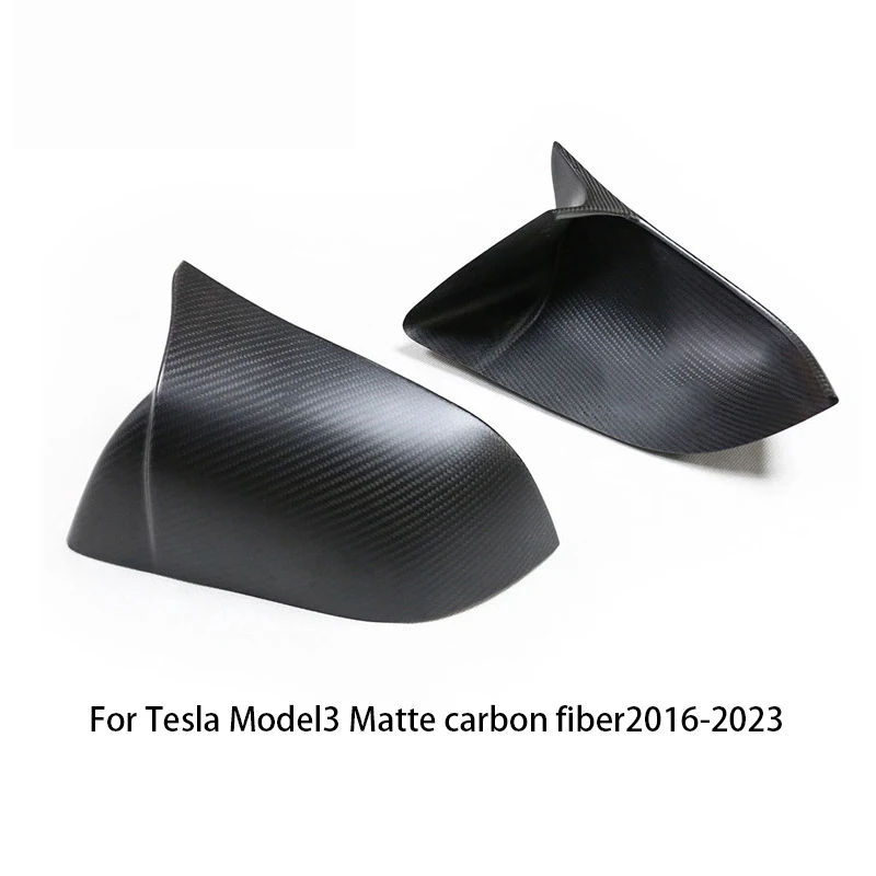 Voor Tesla Model 3/Y 2021 2024 Achteruitkijkspiegel Protector Cover Gemodificeerde Exterieur Accessoires True Carbon Fiber Patroon Achteruitkijkspiegel