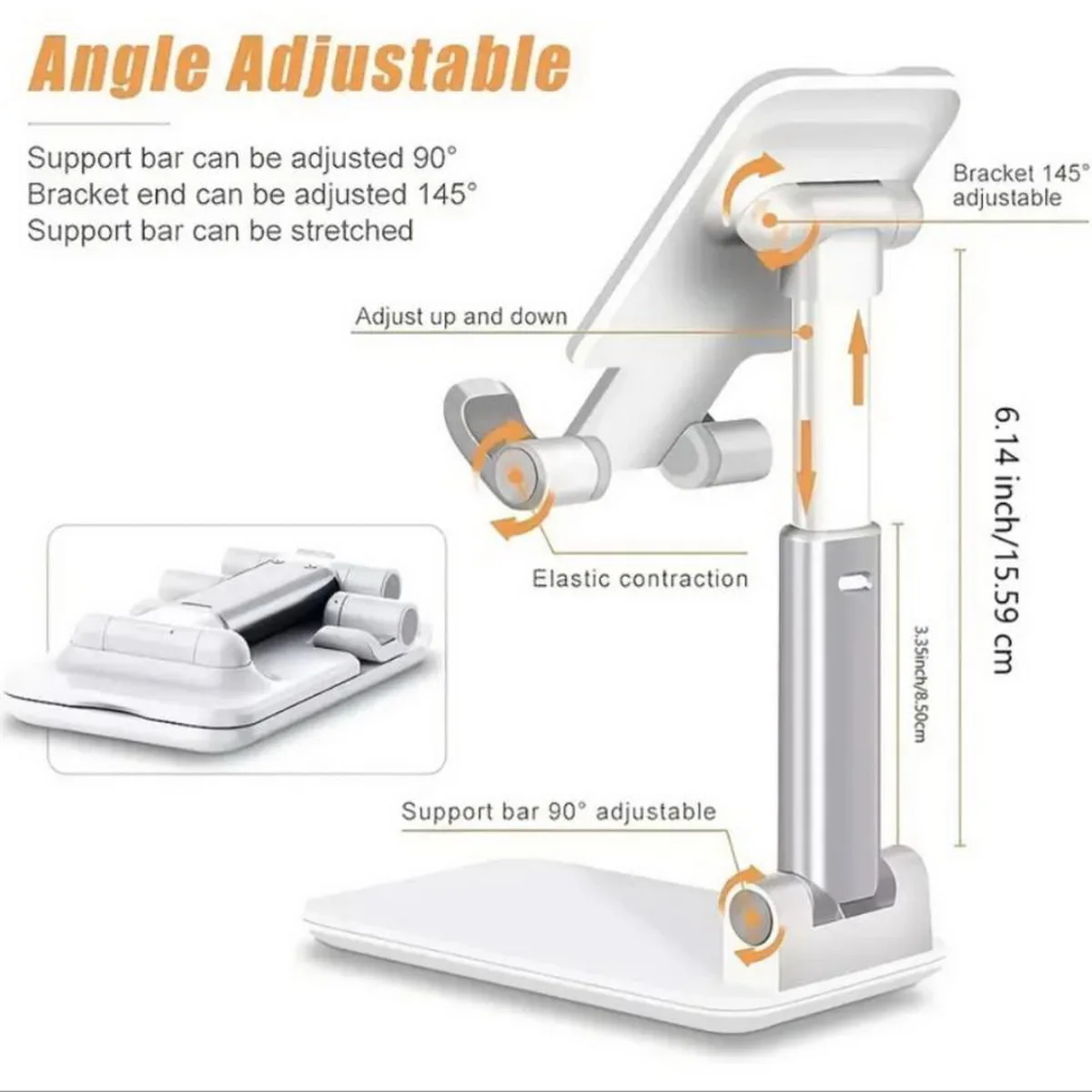 New Desktop Phone Stand Multi-Functional Lazy Tablet Holder Foldable Adjustable Mobile Live Broadcast Stand