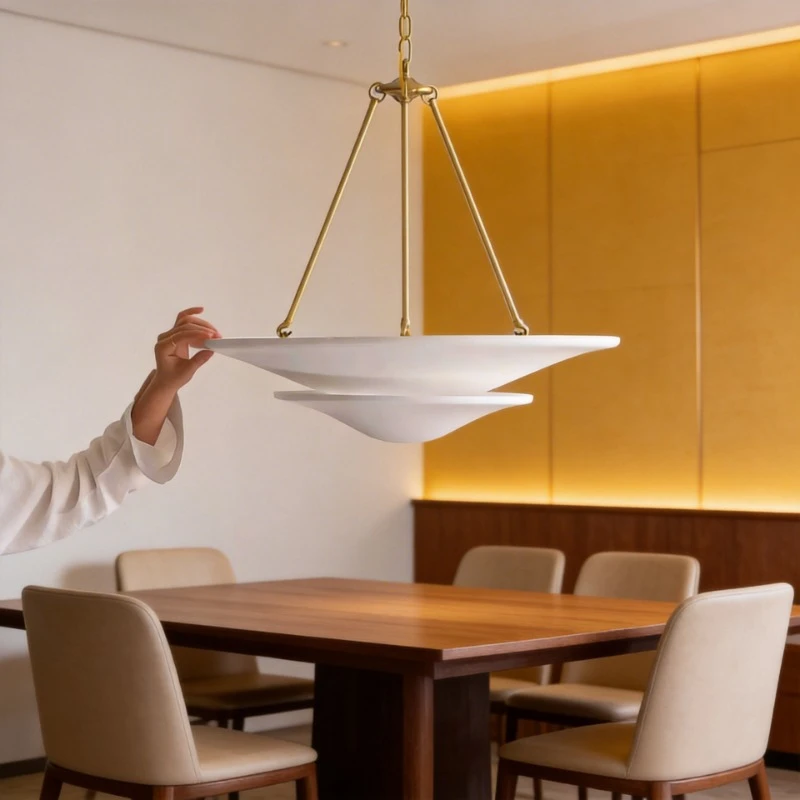 Italian Vintage UFO Style White Pendant Lamp For Dining Room Kitchen Island Bedroom Bedside Luxury Interior Home Decor Light