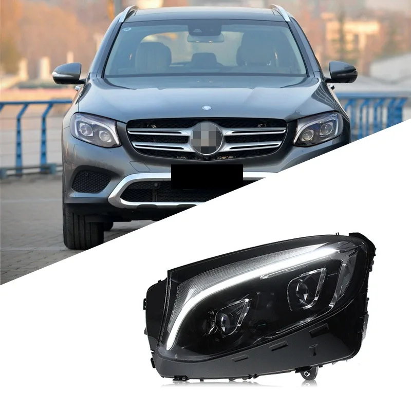 

Suitable for 16-19 Mercedes-Benz GLC headlight assembly W253 modified high-end LED daytime running light double lens headlight