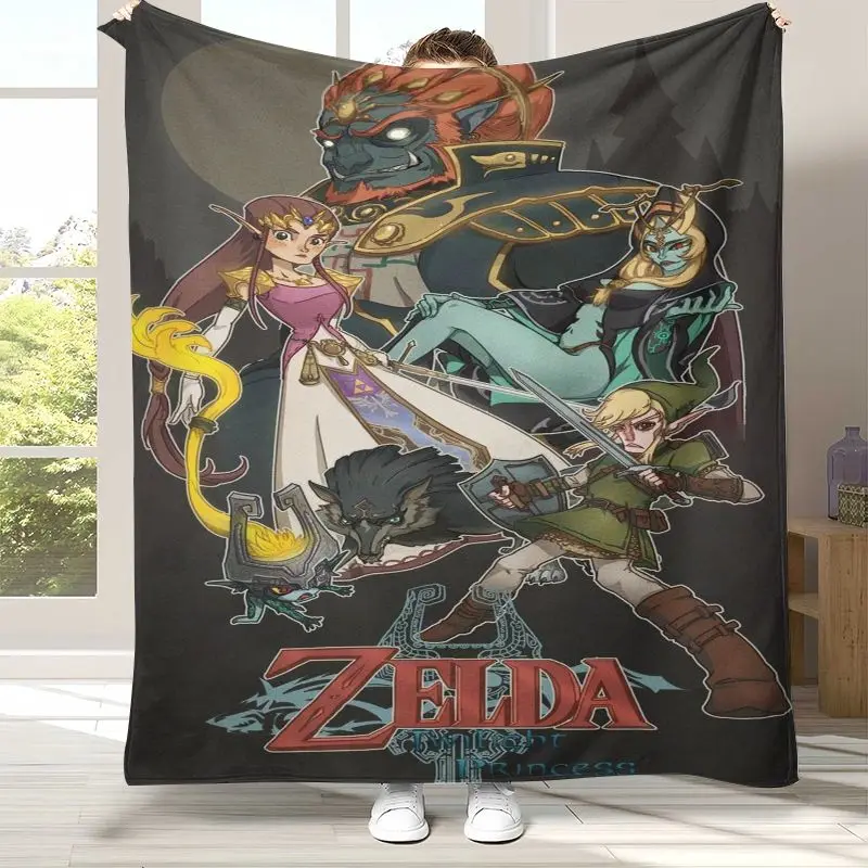 Classic Game Z-Zelda Hylian Crest Link Soft Flannel Throw Blanket,Cozy Blanket for Bed,Sofa,Living Room,Camping,Home Decor,Gift