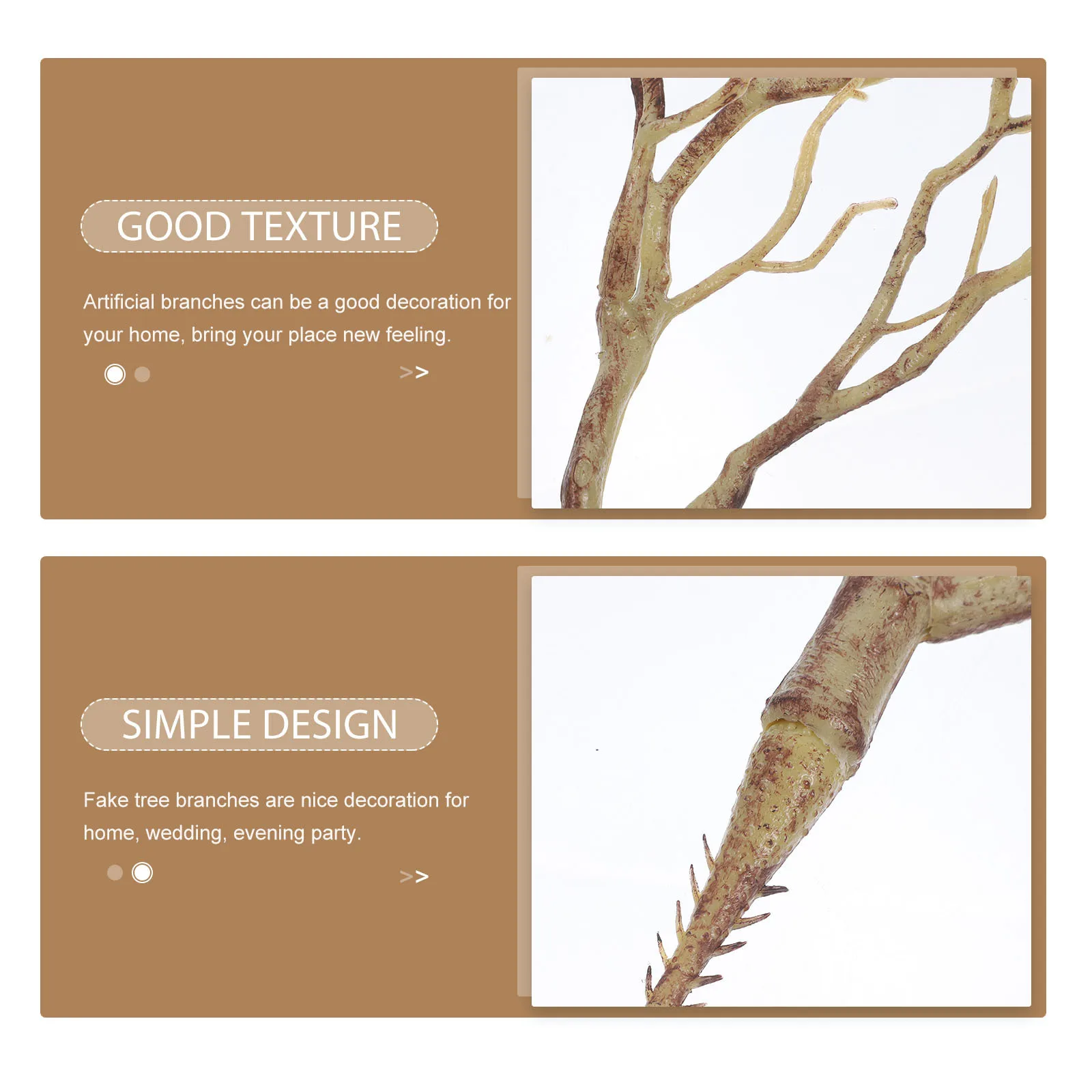 

8Pcs Artificial Tree Branches Plastic Fake Decorative Antler Branches for Flower Arrangement Vase Filling Home Party